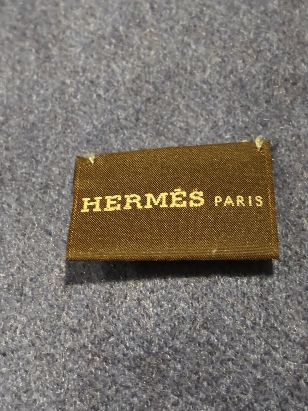 Hermes Two-Tone Navy & Light Blue Cashmere Scarf